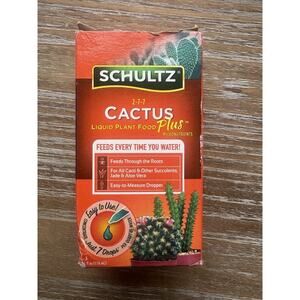 Schultz Cactus Succulent Liquid Fertilizer 2-7-7 Fast-Release 4 fl oz Dropper